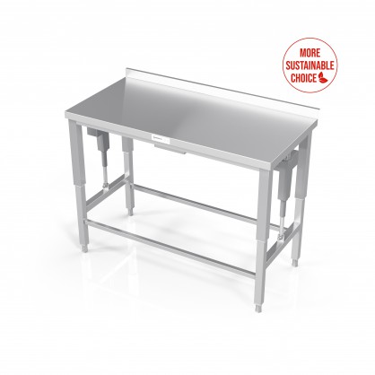 Elektrisch höhenverstellbarer Tisch mit Untergestell für abnehmbarem Grundboden
